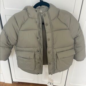 Zara Kids Puffer Jacket - Tan
